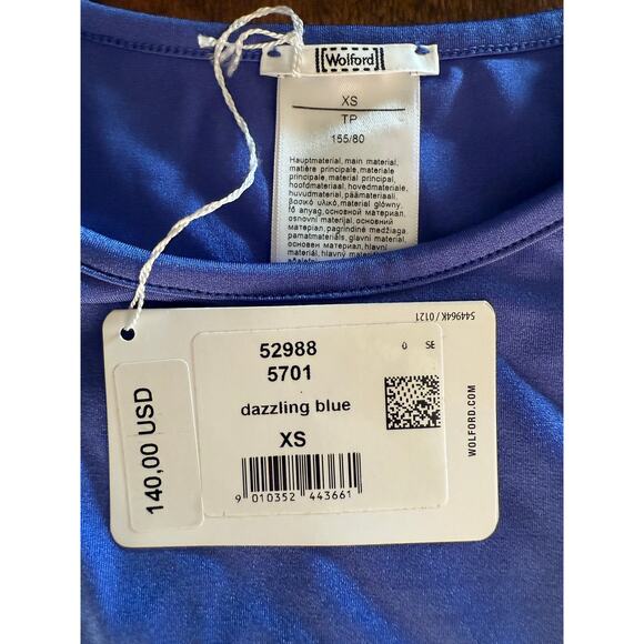 Wolford Workout Top Sleeveless Dazzling Blue sz XS New with Tags - Picture 3 of 5